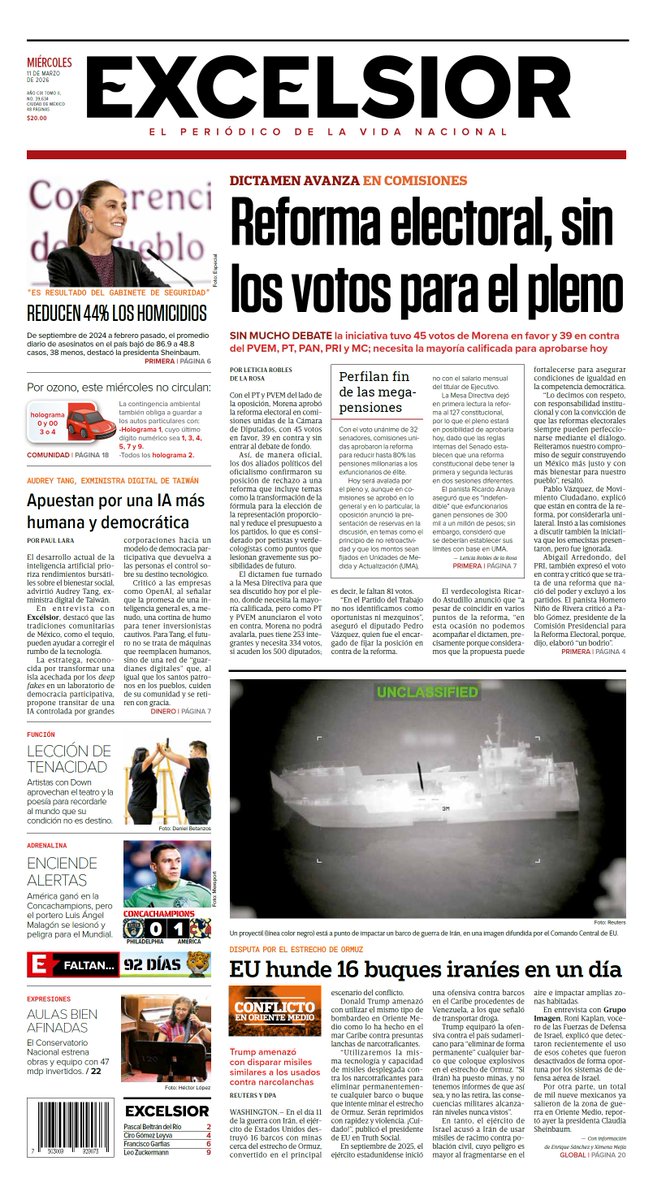 11 marzo #PrimeraPlana
<a href="/Excelsior/">Excélsior</a>