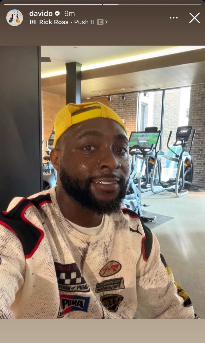 Davido back at the gym. 🏋🏽💪🏽