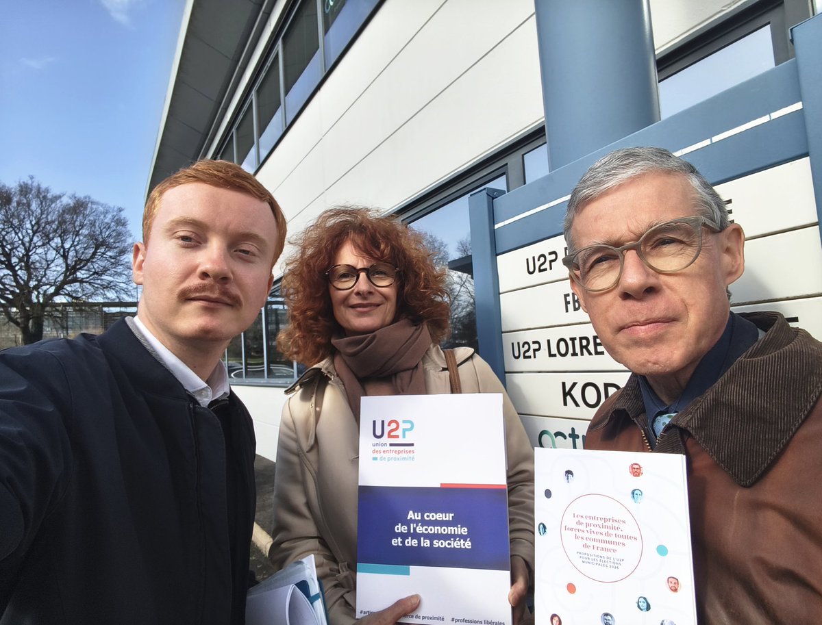 Échanges avec l'union des entreprises de proximité <a href="/u2p44/">U2P Loire Atlantique</a> dans le cadre du prochain scrutin municipal. Le constat est partagé, la municipalité d'extrême gauche sacrifie l'attractivité par idéologie. La mobilité et l'allégement de la fiscalité seront mes priorités. #Nantes