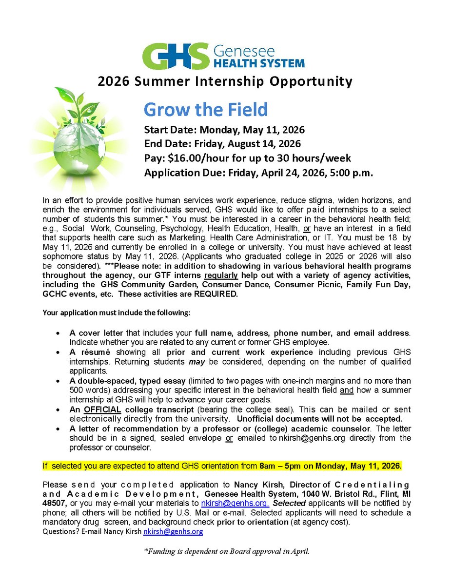 Genesee Health System tweet media