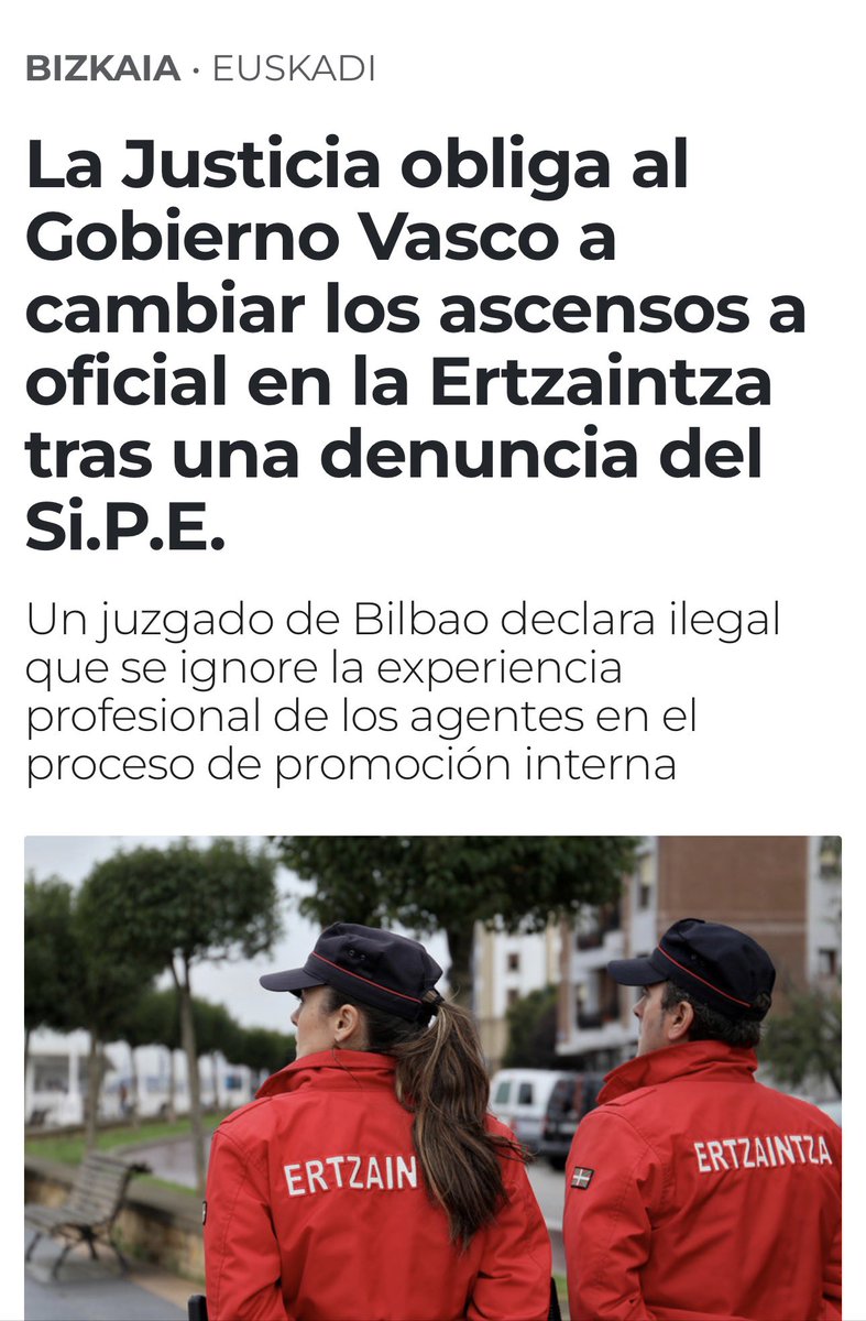 DomaicaAinhoa's tweet image. 🔴No se puede hacer peor.
🔴3 meses entre los 2 varapalos judiciales.

🔴La gestión ideológica del PNV en la plantilla de la Ertzaintza es el principal obstáculo para alcanzar la cifra de los 8000 ertzainas que pactamos en el Parlamento Vasco. 

🔴¿Quién responde políticamente?