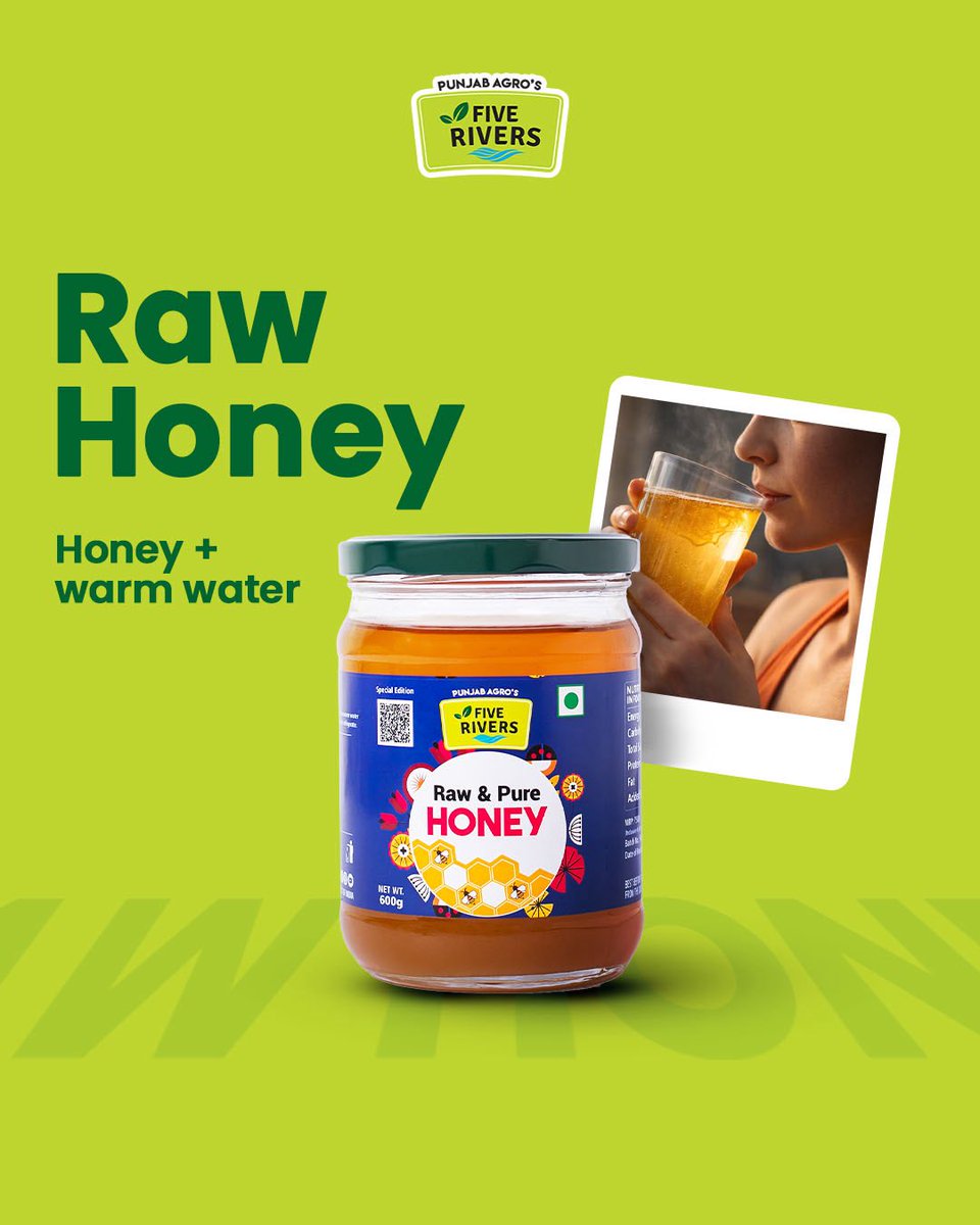 FiveRiversPB's tweet photo. A simple morning ritual that your body will thank you for.

Warm water with raw honey may help improve digestion, support immunity, and give you a natural energy lift without anything artificial. 🍯

Just one good habit can go a long way.

#FiveRivers #PureHoney #MorningRoutine https://t.co/juDPZI9JdE
