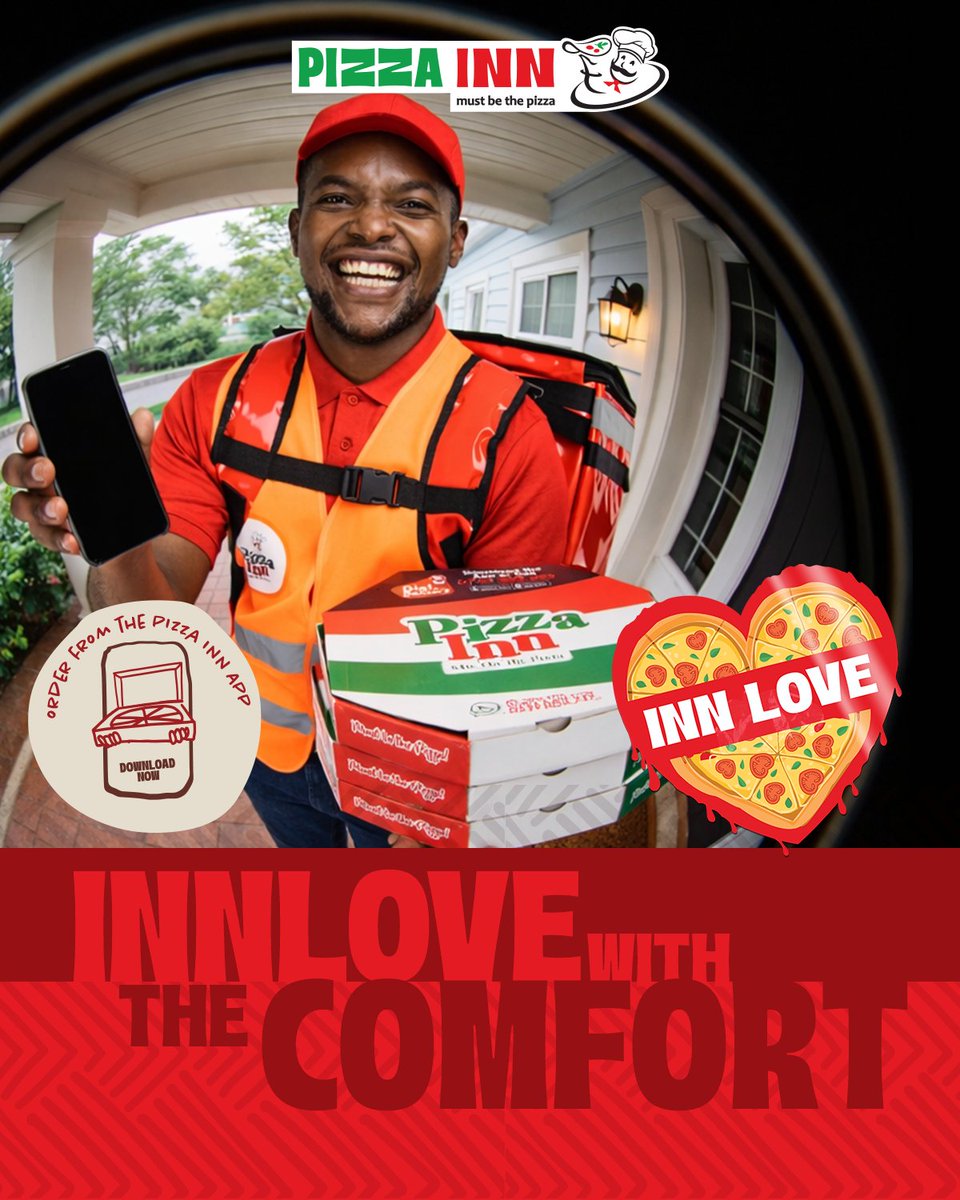 PizzaInnKenya's tweet image. Jijenge kibazuu na hata sio lazima utoke kejani. 

Chagua tu flavour kwa Pizza Inn Delivery App, alafu relax. 90 bob inafika tu kwako express.

#InnLove #MustBeThePizza