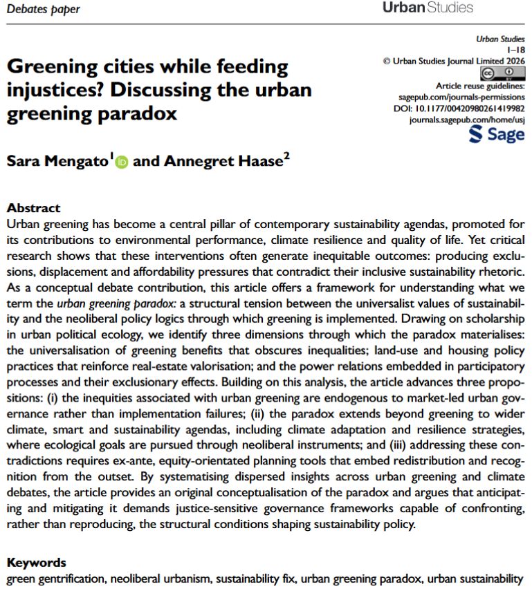 Urban Studies Journal tweet media