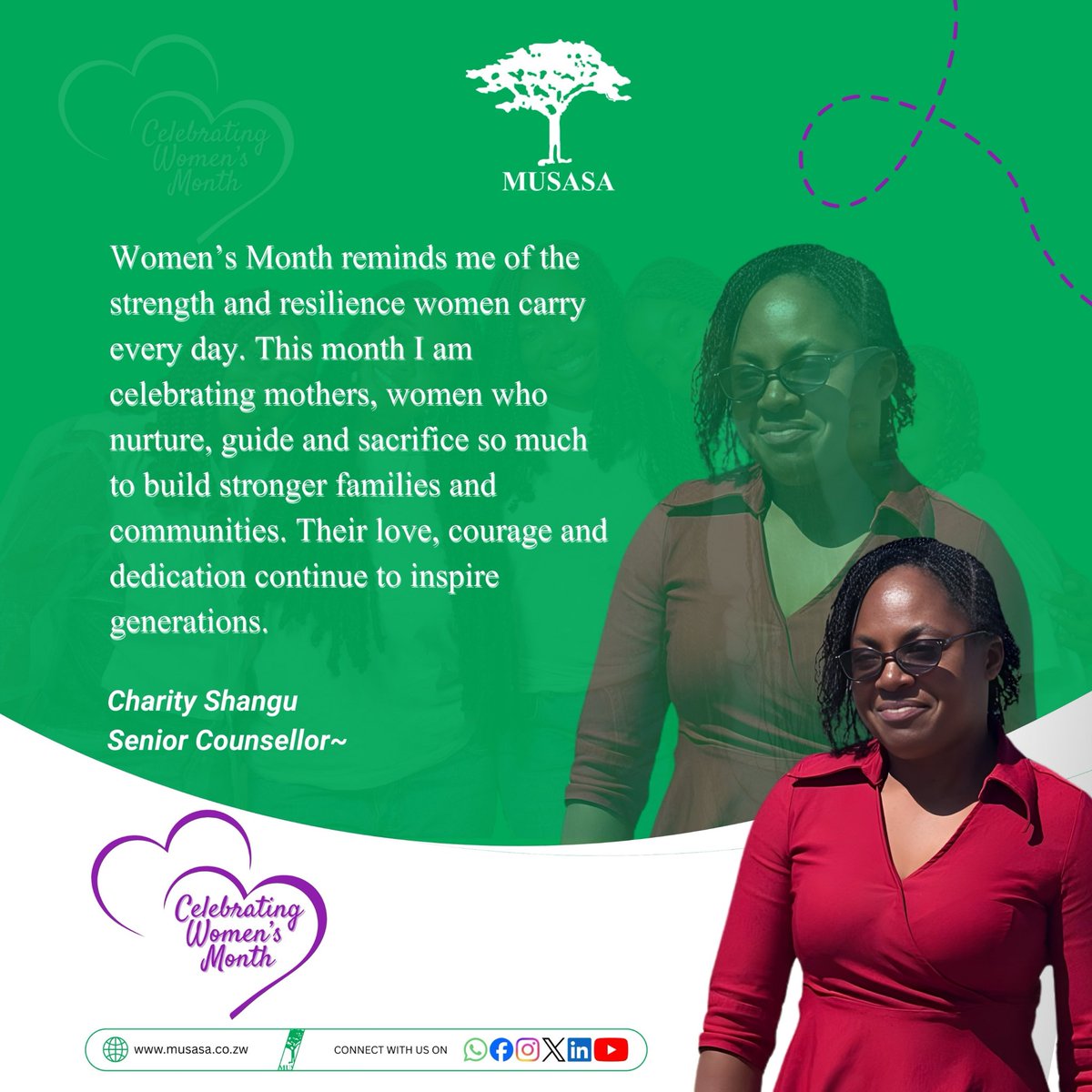 MUSASAZIM's tweet photo. Charity celebrates mothers this Women’s Month, the women whose love, strength and sacrifices hold families and communities together. Happy Women’s Month to all mothers out there.
#WomensMonth #SheMatters https://t.co/aKrzB1BAZ4