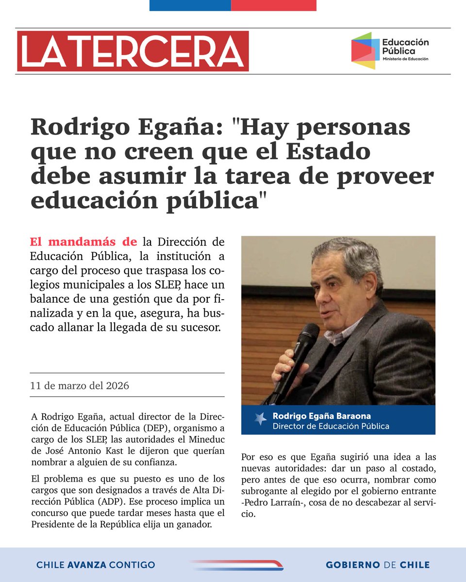 Dirección de Educación Pública de Chile (DEP) tweet media