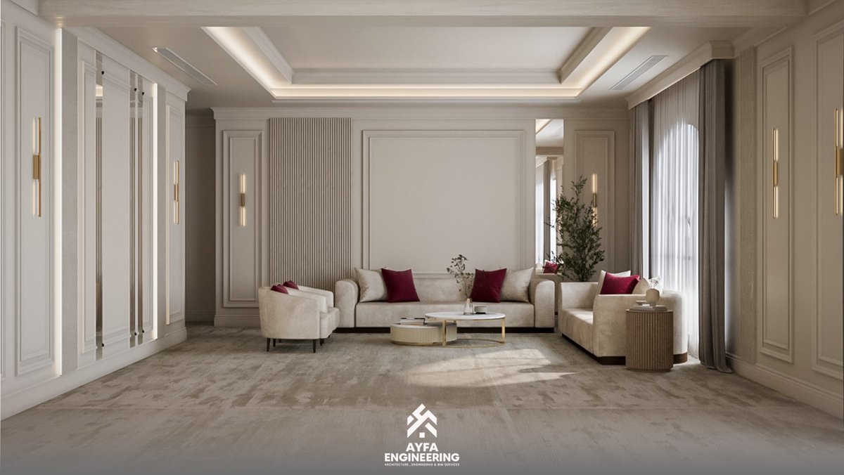 AyfaEngineering's tweet photo. ✧ 𝐓𝐈𝐌𝐄𝐋𝐄𝐒𝐒 𝐍𝐄𝐎-𝐂𝐋𝐀𝐒𝐒𝐈𝐂 𝐂𝐎𝐌𝐅𝐎𝐑𝐓 ✧

Elegant wall panels, vertical textures, and concealed lighting add depth within a calm neutral palette.
The upholstered bed anchors the space, complemented by warm lighting, a vanity area, and a cozy seating corner. https://t.co/N8Hgs8wEi9