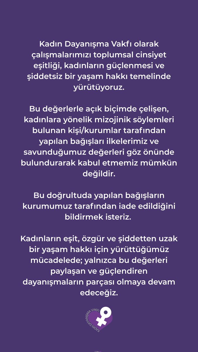 KadınDayanışmaVakfı tweet media