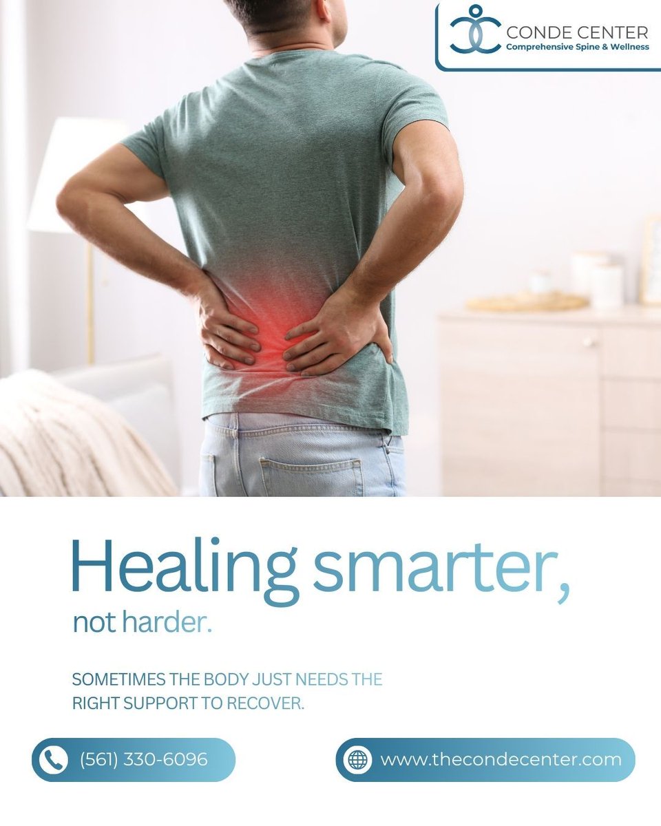 thecondecenter's tweet image. Healing is not always about pushing harder. Sometimes it is about giving the body the right support.

When pain or slow recovery keeps getting in the way, a personalized and comprehensive approach can help restore balance and support long-term healing.

#CondeCenter