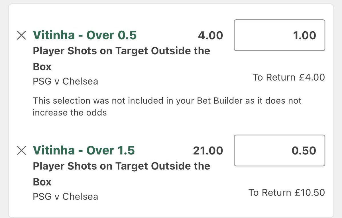 UnfilteredDc's tweet photo. PSG 🇫🇷 v Chelsea 🏴󠁧󠁢󠁥󠁮󠁧󠁿
1.5U

Free telegram group https://t.co/eIFV7yHS0H

Vintinha has had 62 shots from outside the box this season with 19 of them being on target. He rarely takes shots from inside the box so some decent value here https://t.co/xmvwq7Fi0g