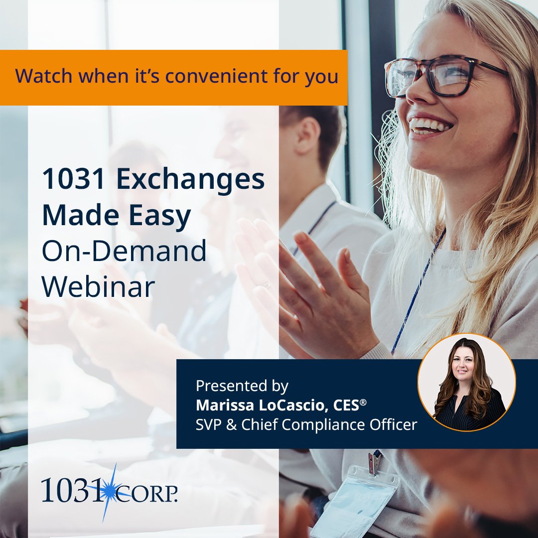Learn how 1031 exchanges work—what qualifies, key deadlines, &amp; why investors trust 1031 CORP.  
Register now for our on-demand webinar and watch anytime: hubs.ly/Q046l9kf0 
 #1031Exchange #RealEstate