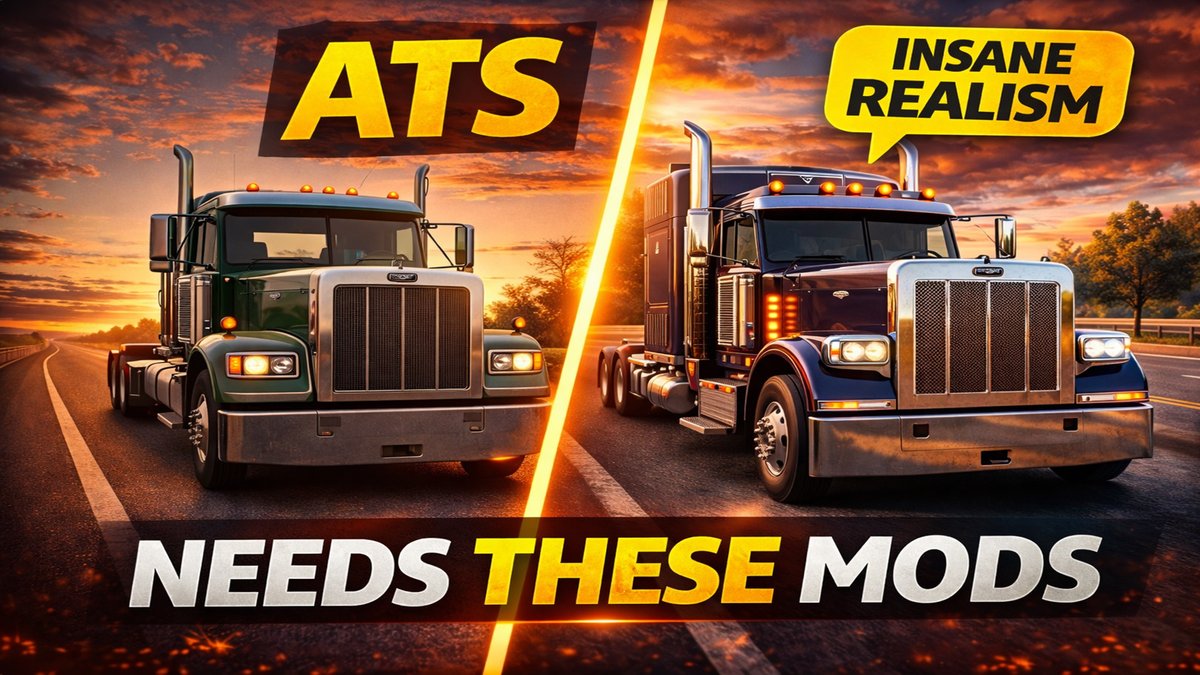TartlezGamer's tweet photo. 💥 Make ATS More REALISTIC with INSANE Next-Gen Mods https://t.co/J9jFsIRSlU via @YouTube https://t.co/oH1w5LycUP