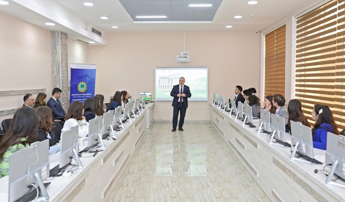 RTCM_Azerbaijan's tweet photo. The Regional Training Center on Migration successfully conducted a series of trainings within the framework of the “Migration School-8” project. 🌍📚
#StateMigrationService #RTCM #MigrationSchool #ArtificialIntelligence #PublicAdministration #Innovation #HumanRights https://t.co/W5dsv7M4Fy