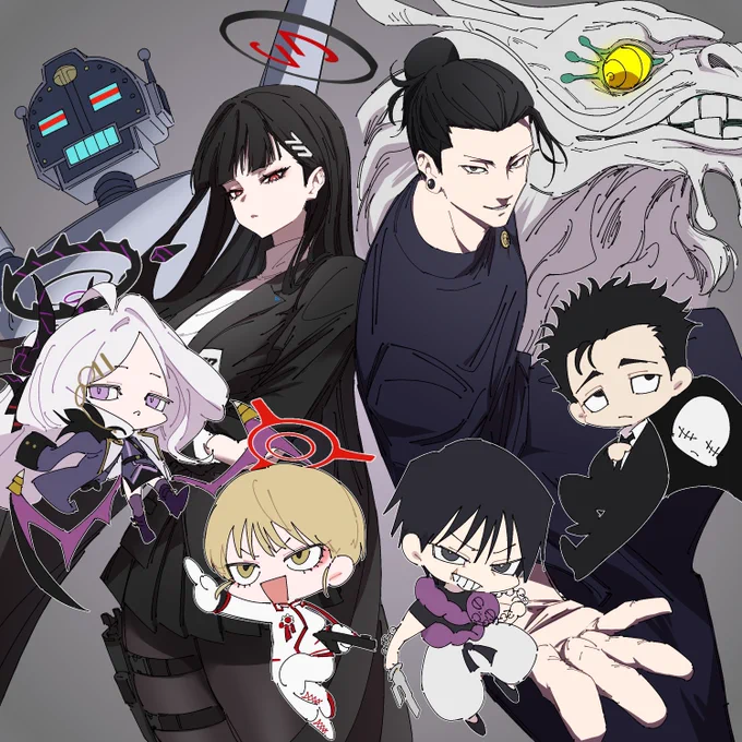 再掲 推し達ということで描いたのも懐かしい… 黒髪が好きなんですね…