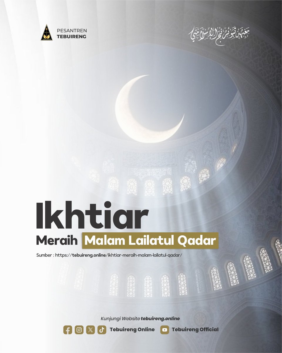 tebuirengonline's tweet image. Yuk, ikhtiar meraih malam lailatul qodar. Kita sambut dengan ibadah terbaik, simak penjelasan pada gambar yaa🤗#online #ramadhan #puasa #semangat