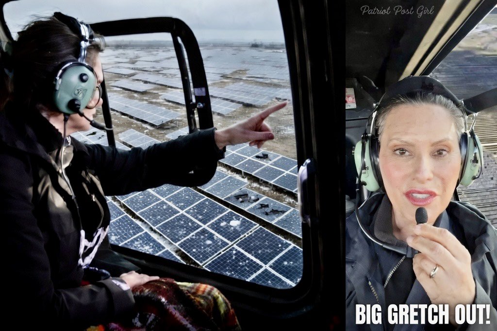 PatriotPostGirl's tweet photo. West Michigan got golf-ball-sized hail last night. Maybe Governor Whitmer should go check on her precious solar sprawl. She wants that to be the only energy we use after all. https://t.co/1dNPhXfEl6