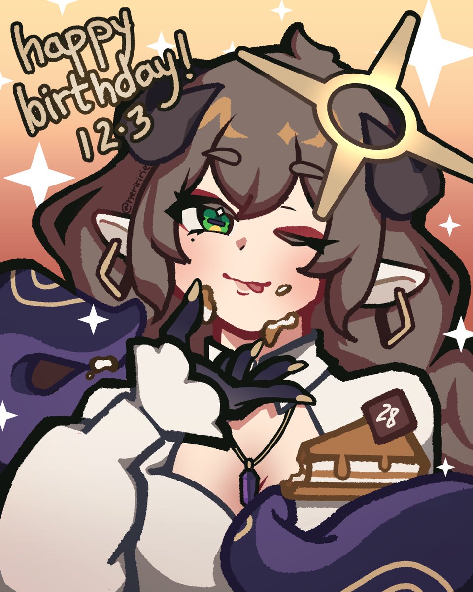 neriririe's tweet photo. Happy birthday to me! I'm 28 now!

Honestly never really thought about making it this far, but I'm glad I did. I lost my passion in drawing around early 2025, so being able to plan and schedule this tweet was nice.

Thank you for all the kindness, I love you all! 💜
#neriDoodle https://t.co/tLOarswyfV