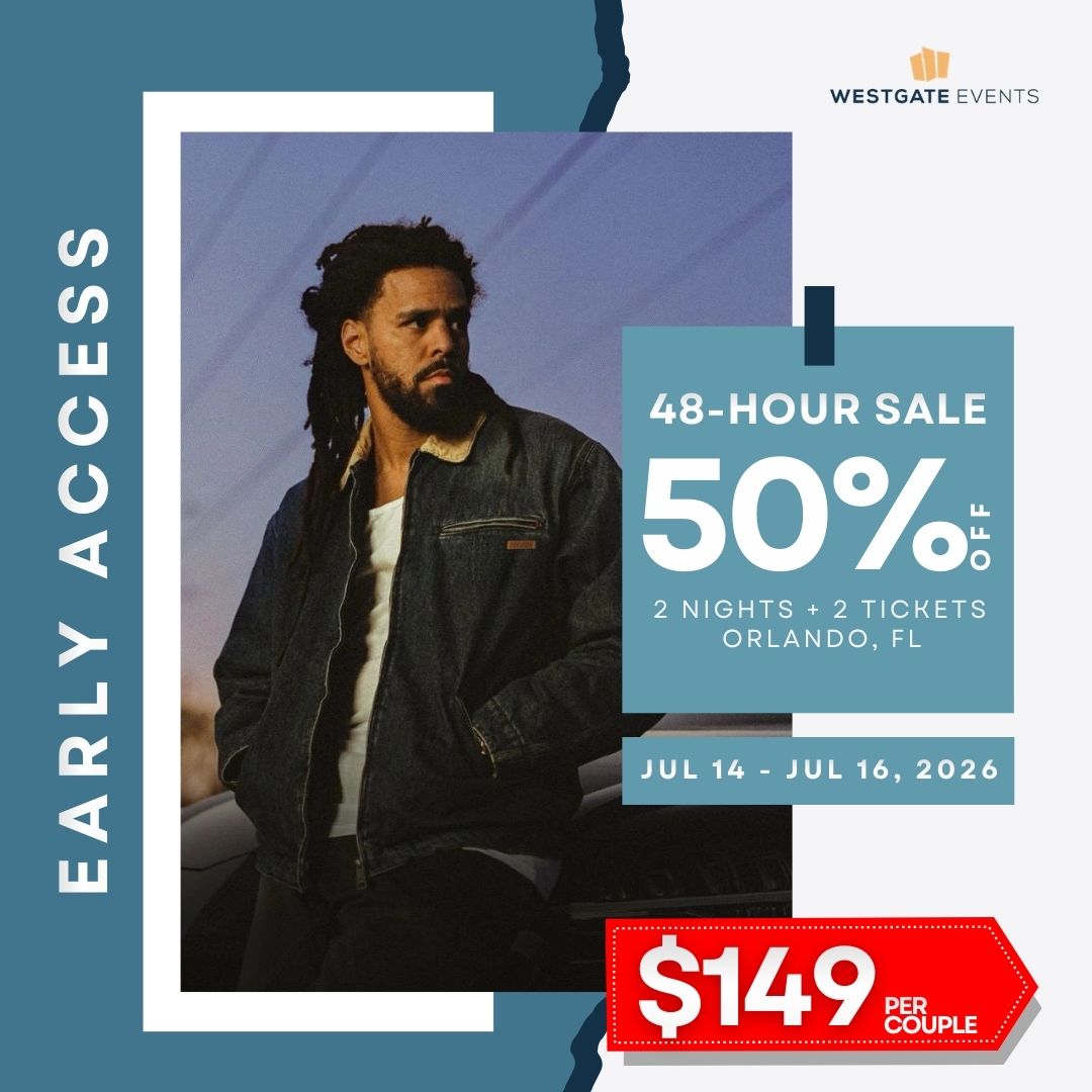 ⚡️48-HOUR FLASH SALE: 50% OFF J. COLE! ⚡️
We're offering Early Access to our J. Cole Concert Event Package at HALF THE PRICE for our X friends!

Clock is ticking! Call now to claim at 888-857-1428.