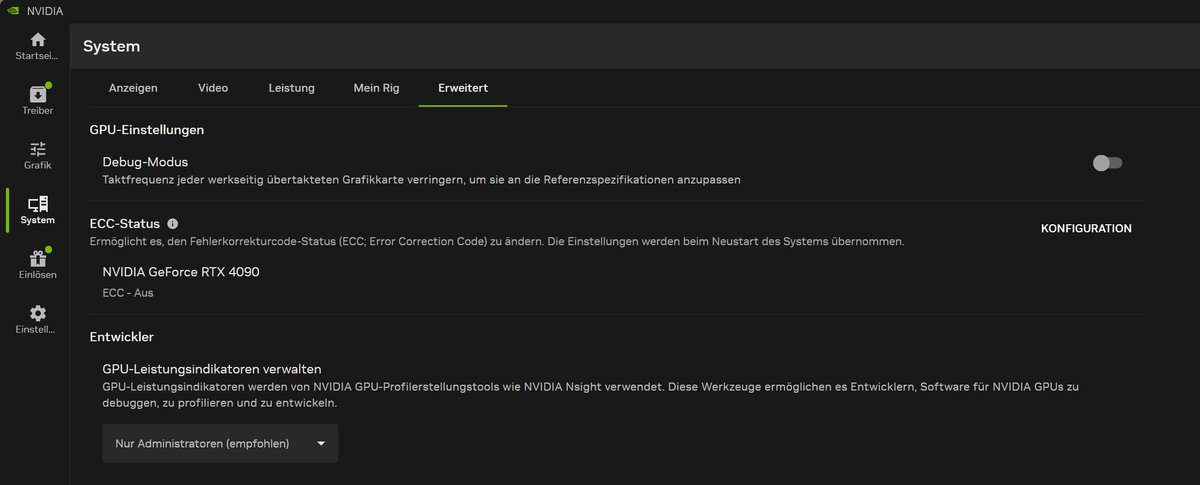 verydearlyyours's tweet photo. @DumbsYT It seems to be called "ECC-Status" (at least in german) and can be disabled in the NVIDIA App https://t.co/gKKXhoYMzo