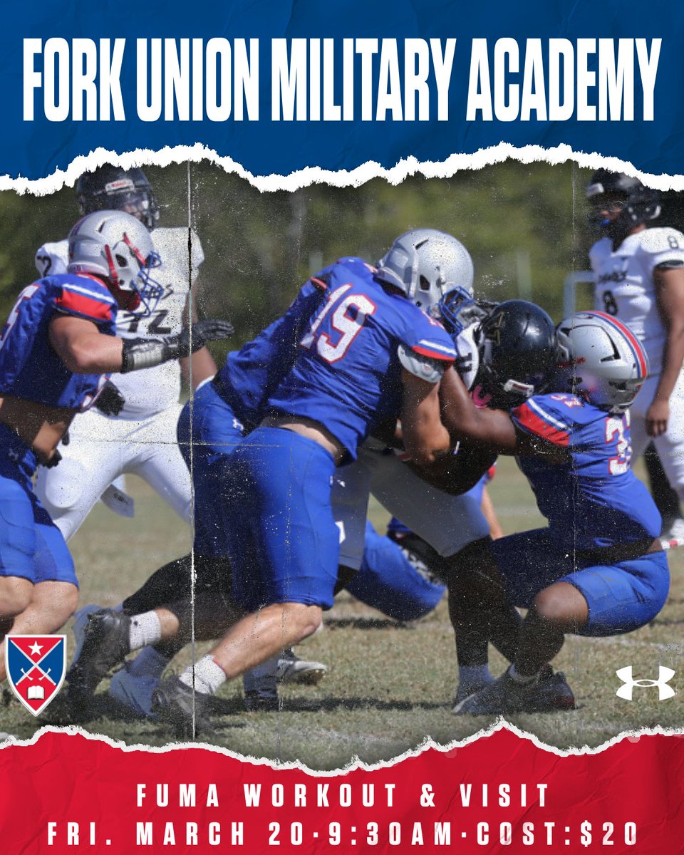 Fork Union isn’t for everyone.

It’s for players who want to be pushed.

Post-Grad Football Workout &amp; Visit — March 20

Come see if you’re built for it.

cognitoforms.com/FUMAPGFB/DTBGW…

#GrindNowShineLater #BodyMindSpirit