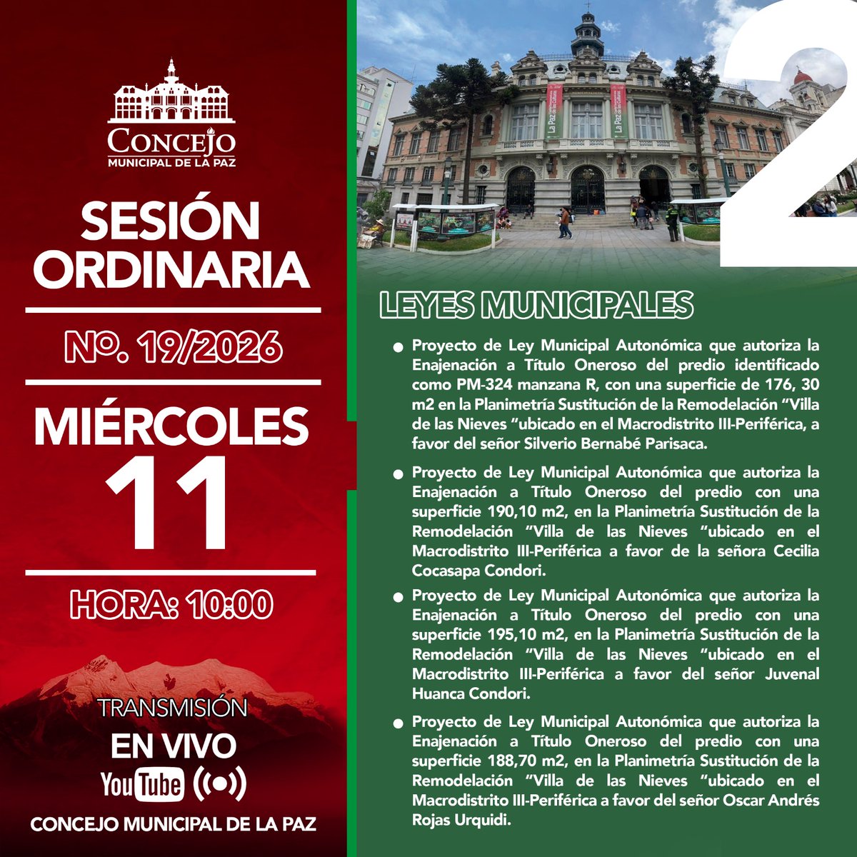 Concejo Municipal de La Paz tweet media