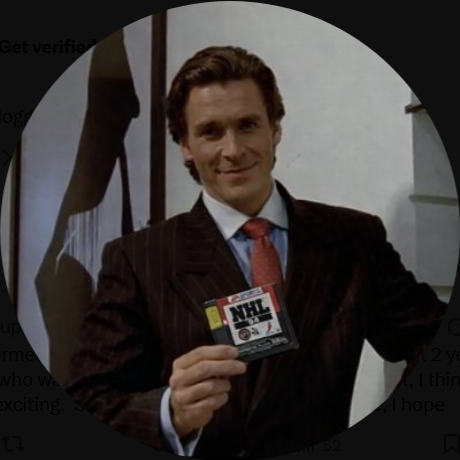 SuperScrub47's tweet photo. What do you think of my new profile pic? @nhl94dotcom https://t.co/7mK9QlujL7