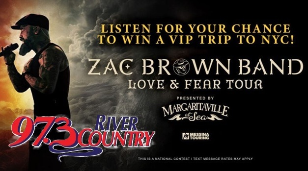 973NASH's tweet photo. text to win today! Zac Brown Band is bringing country to the big city with the Love &amp; Fear Tour, and we want to send you to join the party! Win a trip for two to New York City with roundtrip flights, two nights hotel, two tickets to the show plus https://t.co/SComdEx3Hg https://t.co/avG1hl9CFm
