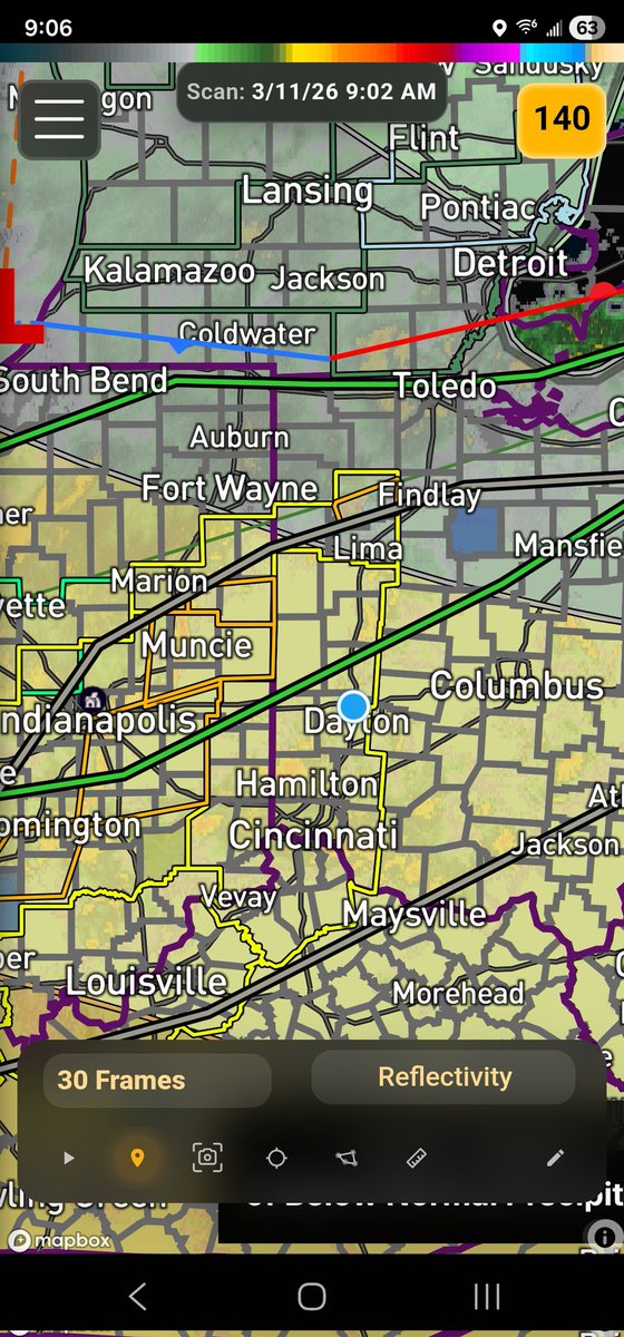 See the image for today, Wednesday, 03/11/2026: Areas outlined in yellow are under a Tornado WATCH. Be prepared throughout today in case of a Tornado WARNING.
