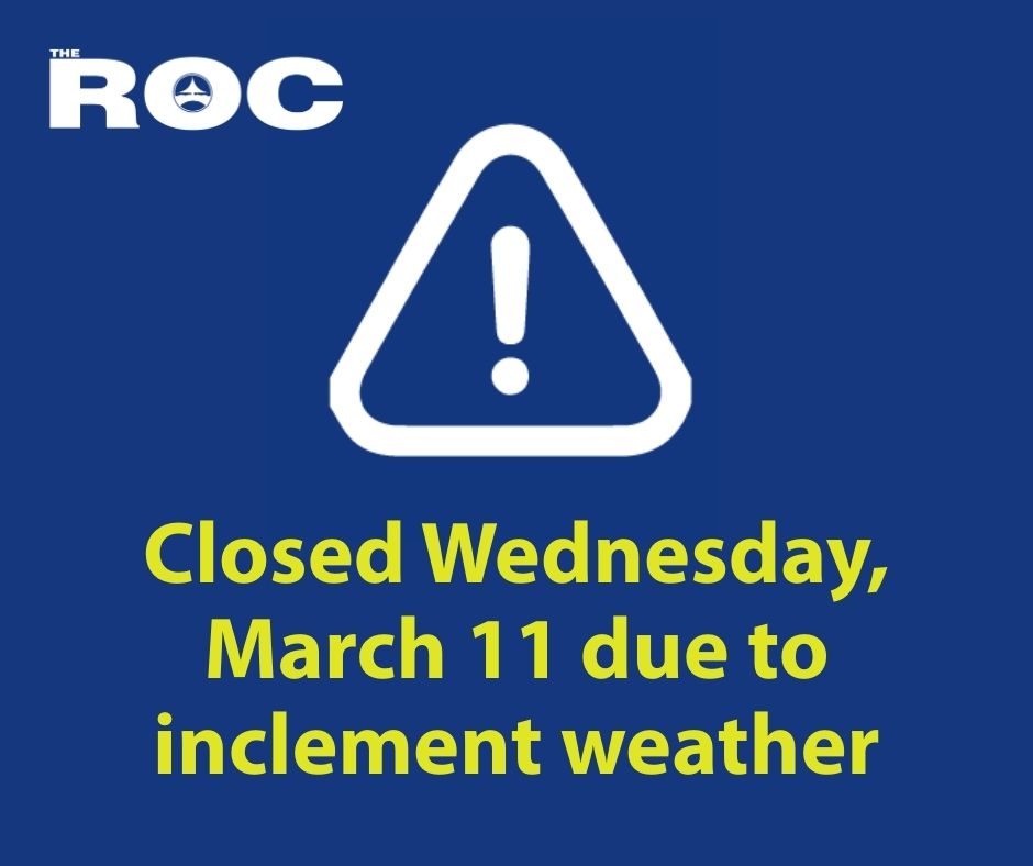The ROC will be closed today, Wednesday, March 11, due to inclement weather.
All activities are cancelled. Thank you for your understanding.
Visit georgina.ca/ROC for more.
