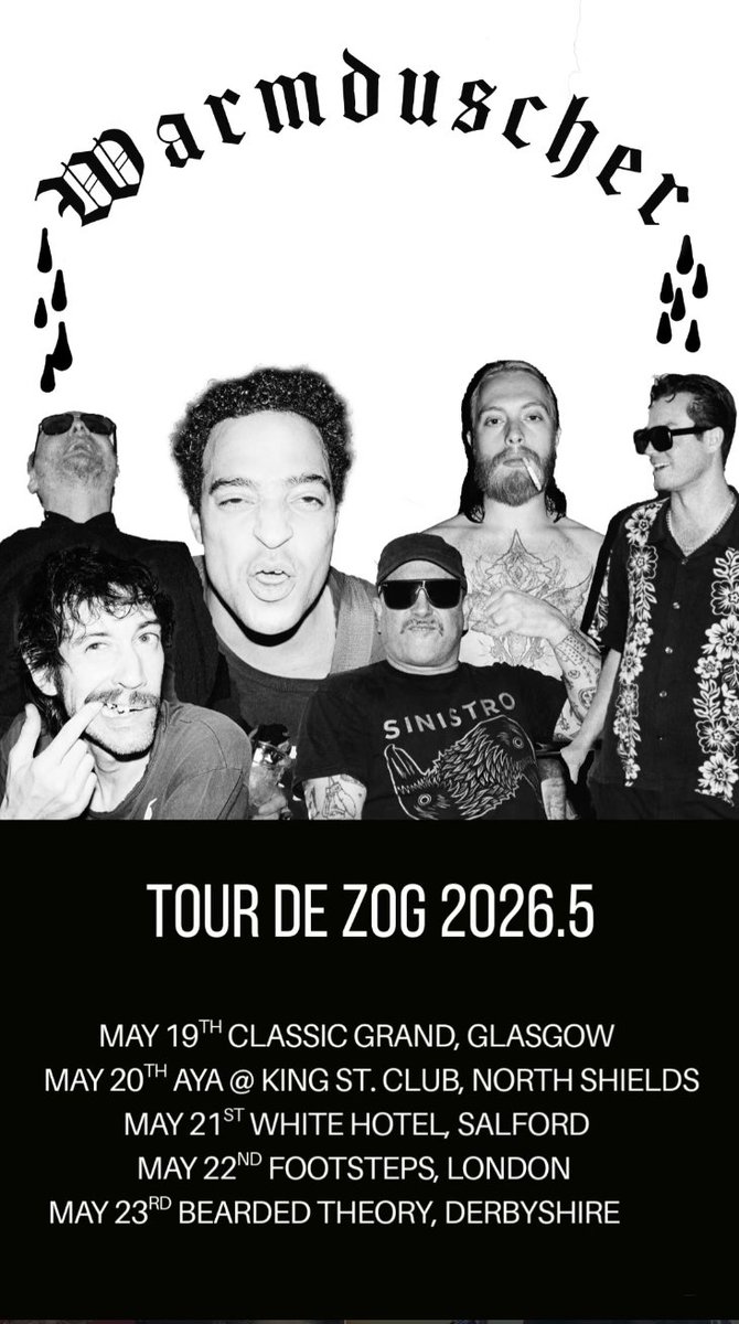 stereoboard's tweet photo. NEW // London post-punx @warmduscherr have announced a handful of headline UK shows for this May, en route to @beardedtheory!

Tickets go on sale 10am Friday 👉  https://t.co/ASCarXHHtQ https://t.co/CK1zUnvszw