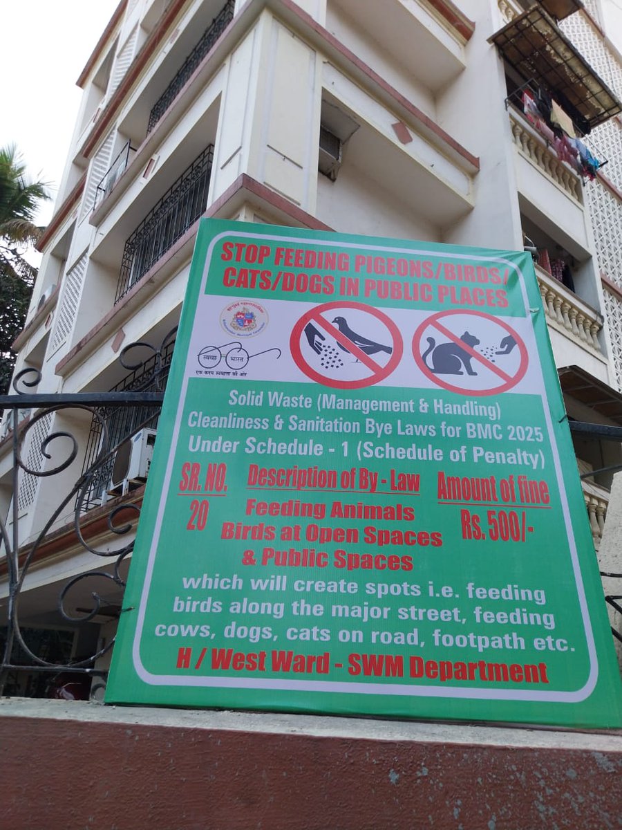 Please stop this sign board on residential societies  this poster put on residential society in bandra West  . No one stop feeding animal in society complex  <a href="/mybmc/">माझी Mumbai, आपली BMC</a> <a href="/zeeshanBabaS/">Zeeshan Siddique</a> <a href="/TheJohnAbraham/">John Abraham</a> <a href="/Pankajamunde/">Pankaja Gopinath Munde</a> <a href="/vijayrangare1/">Vijay Rangare</a> <a href="/CMOMaharashtra/">CMO Maharashtra</a> <a href="/VarshaEGaikwad/">Prof. Varsha Eknath Gaikwad</a> <a href="/AdityaThackrey/">☆#Aditya Thackrey☆</a> <a href="/MPLodha/">Mangal Prabhat Lodha</a>