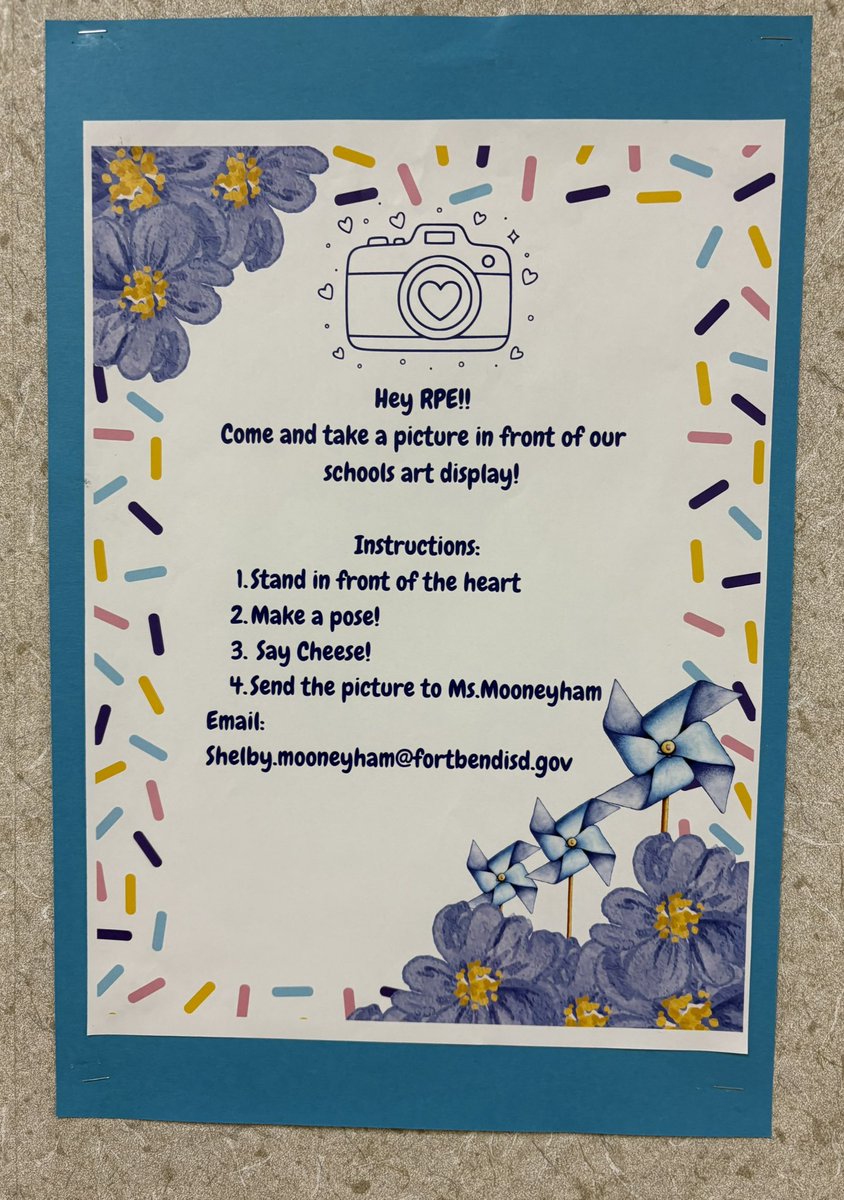 When it becomes a labor of love worth displaying ❤️ RPE supports Child Abuse Prevention this April ❤️ Rockets come and take a picture to show your support for the remainder of March and leading into April <a href="/RPE_Rockets/">Parks Elementary</a> <a href="/FortBendISD/">Fort Bend ISD</a> #finearts #teacherlife #artteacher