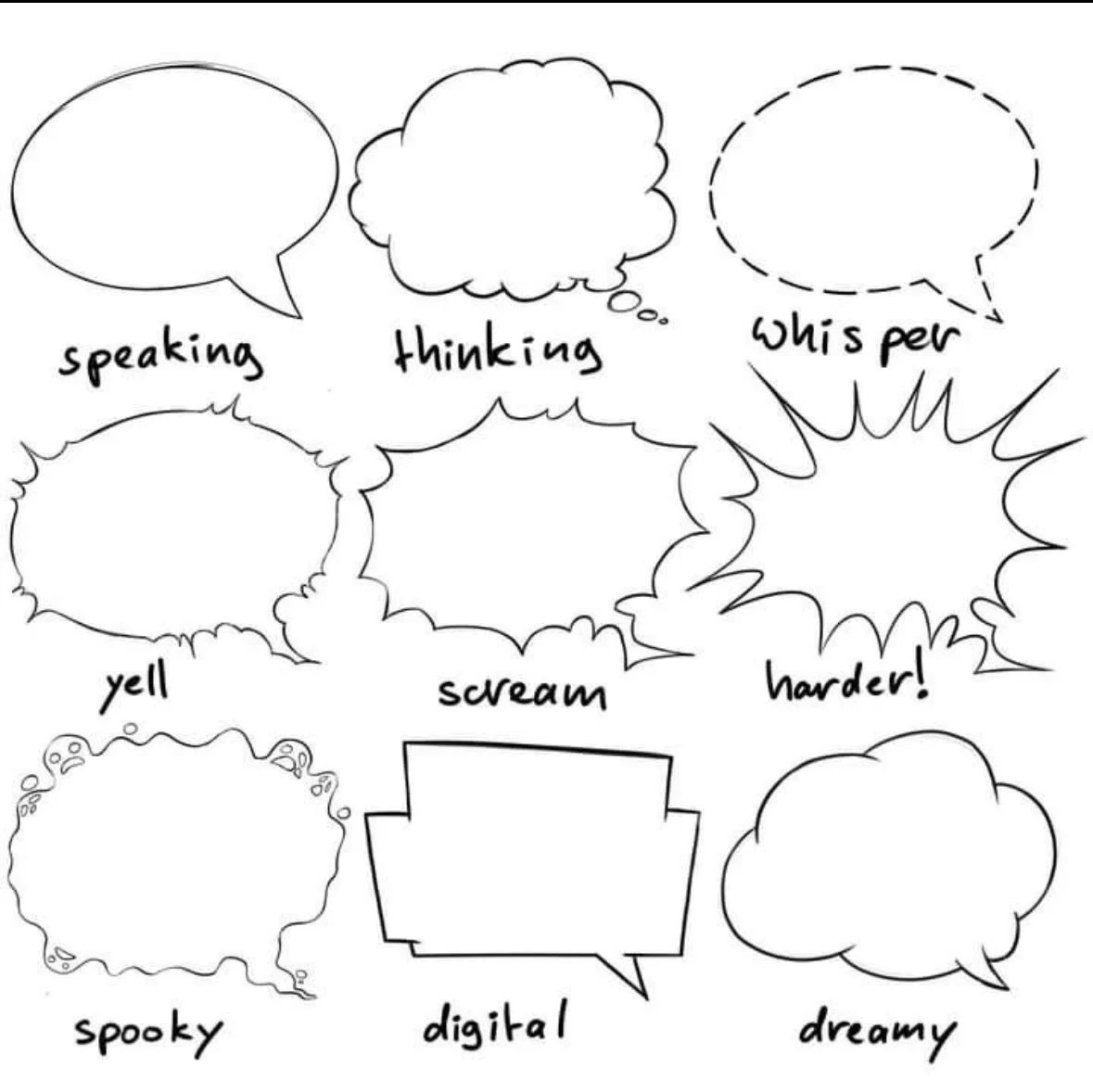 Learn how to draw speech bubbles correctly.🖌️🖼️