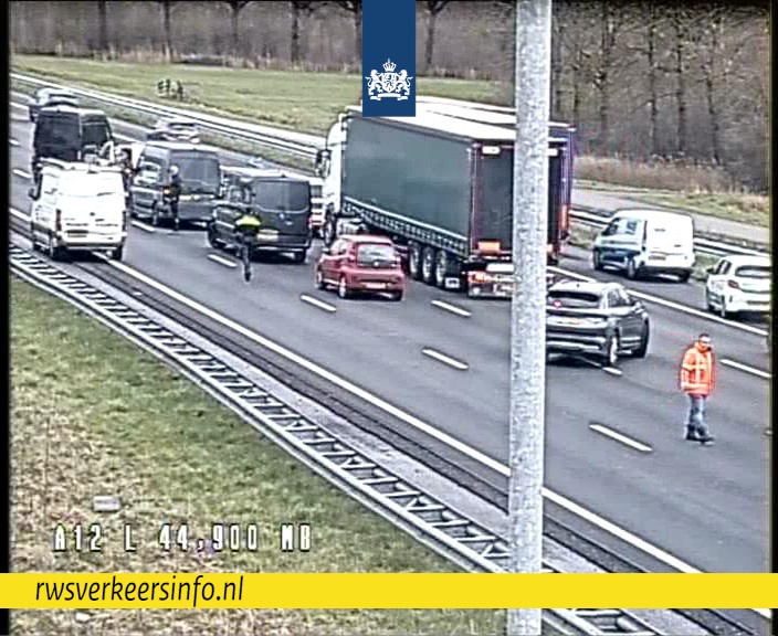 Ongeval A12 richting Utrecht bij Woerden
