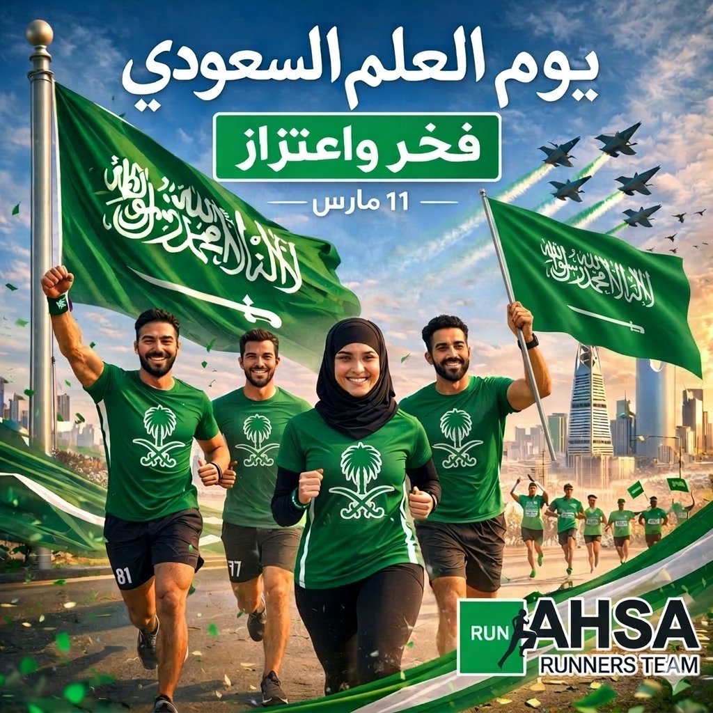 #يوم_العلم_السعودي
#الأحساء #الرياضة #مجتمع_صحي_رياضي #الرياضة_للجميع #الركض #الجري #رياضة_الجري #السعودية