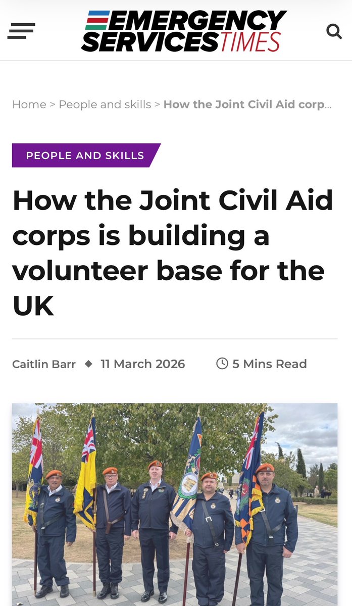 Joint Civil Aid Corps - National Civil Defence tweet media