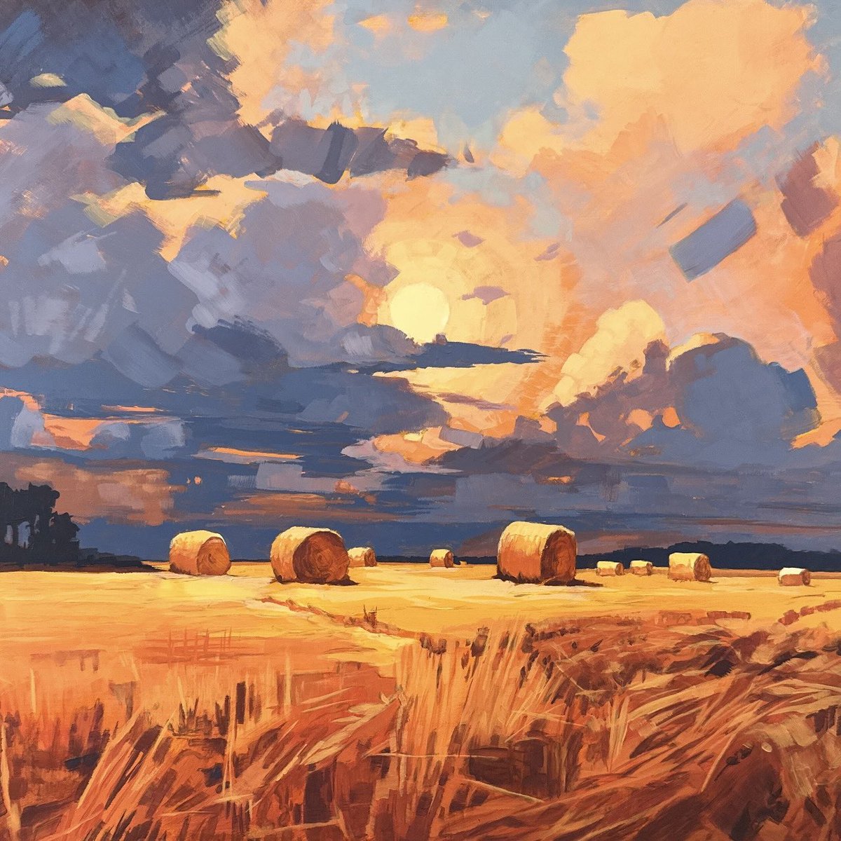 My painting SUNLIT HAYBALES