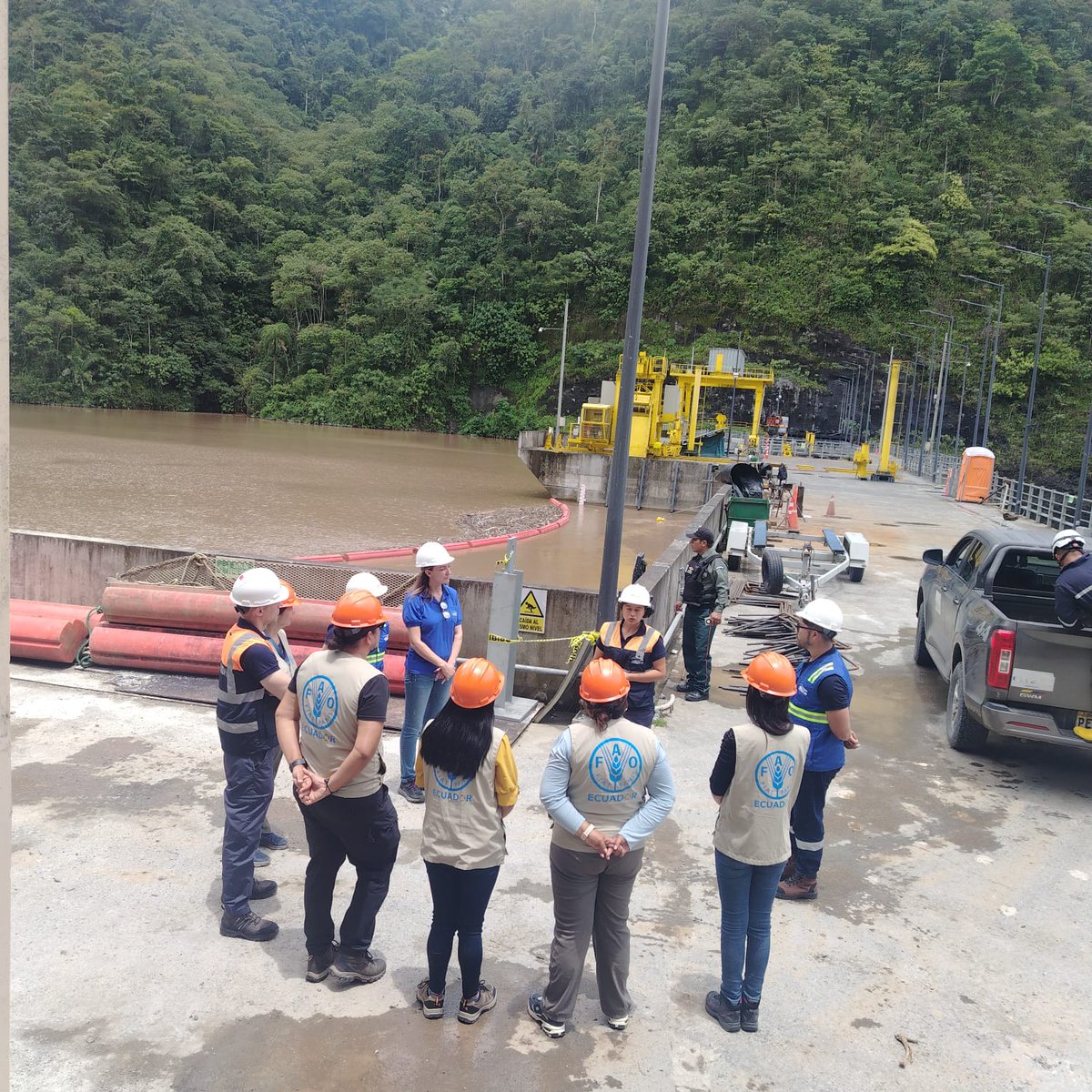 📍 Este martes, como parte de las acciones conjuntas para fortalecer la gestión de la cuenca alta del río Blanco, técnicos de la CELEC EP y <a href="/FAOEcuador/">FAO Ecuador</a> ejecutaron una visita técnica al Complejo Hidroeléctrico Toachi Pilatón.

#ElNuevoEcuador