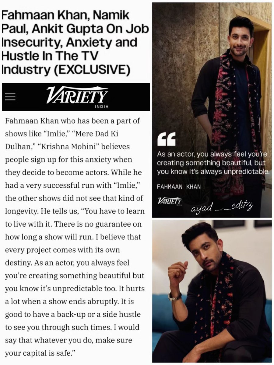 It’s not the length of a series that matters, but the impact an actor leaves behind True talent can create an unforgettable feeling even in just a few seconds,and Fahmaan Khan is one of the actors who does this best👌 <a href="/fahmaankhan/">fahmaan khan</a> Always Keep Shining💫❤️ 
#fahmaankhan