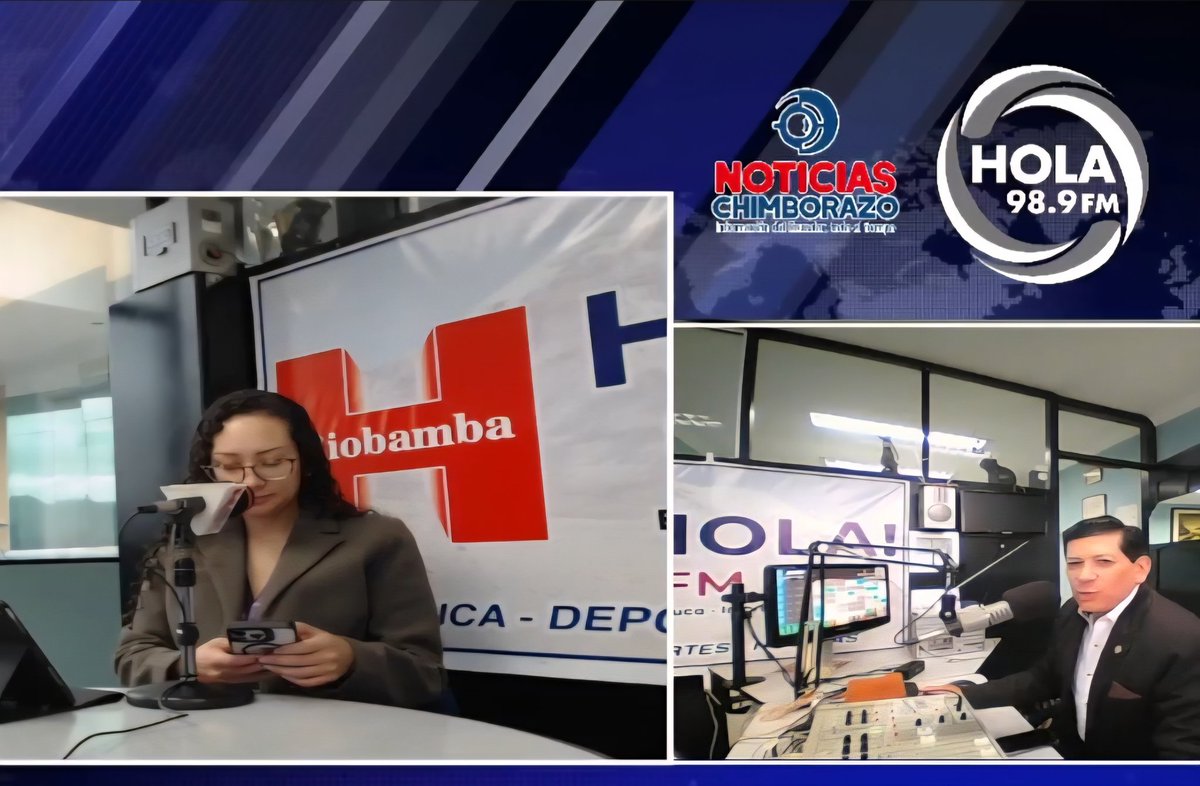 notichimborazo's tweet photo. #Entrevistasalas7
con Diego Moncayo Amores
Conversamos con Antonella Verdezoto Directora Distrital @DHumanoEc  #Riobamba
#Gestión
#Atención
#GruposVulnerables En directo: https://t.co/eYcUszH4cK https://t.co/4OhZDEcsEK