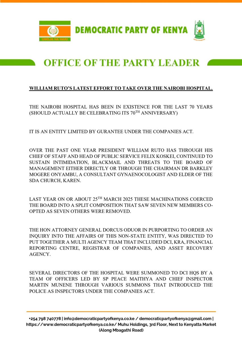 Hon. Justin Muturi, EGH tweet media