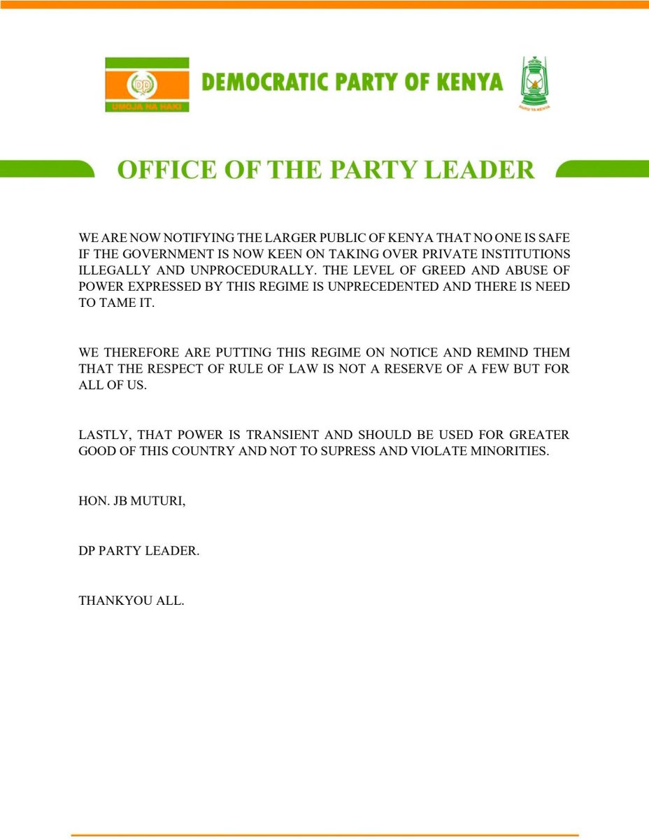 Hon. Justin Muturi, EGH tweet media