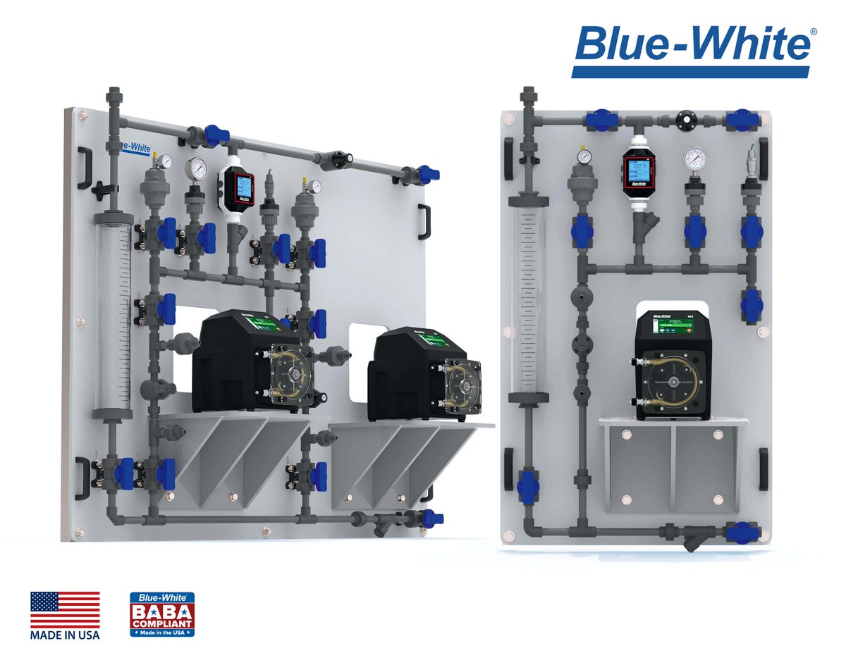 BlueWhiteInd's tweet image. Cramped workspace? CHEM-FEED® Prefabricated Wall Mount Metering Systems are a fully equipped &amp;amp; assembled alternative to bulky floor model units. Custom work is available. More: bit.ly/3sGLH7a #processwater #drinkingwater #water #wastewater #baba #chemtreatment #bluewhite