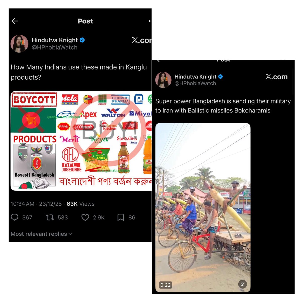 Iran has agreed to allow Bangladeshi oil and LNG vessels safe passage through the Strait of Hormuz after Dhaka sought assurances amid rising tensions in the region. 

RW lapdogs and chhamiyaas of BJP in India were busy mocking Bangladeshis as “kanglus”, meanwhile they quietly