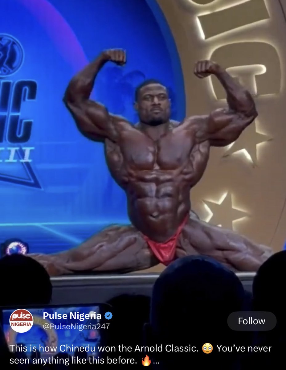 "im not flexible bc i have too much muscle"

chinedu: