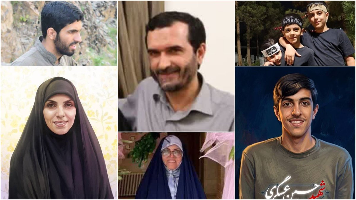 امروز تهران یک خانواده را تا عرش بدرقه کرد. 
‌
سردار عسگری با تمام دارایی‌اش رفت؛ در کنار همسر، فرزندان و ۳ نوه معصومش. 
این قاب عکس، معنای واقعی از همه‌چیز گذشتن بود.
‌
خداحافظ خانواده‌ی آسمانی...
#تا_پای_جان_برای_ایران