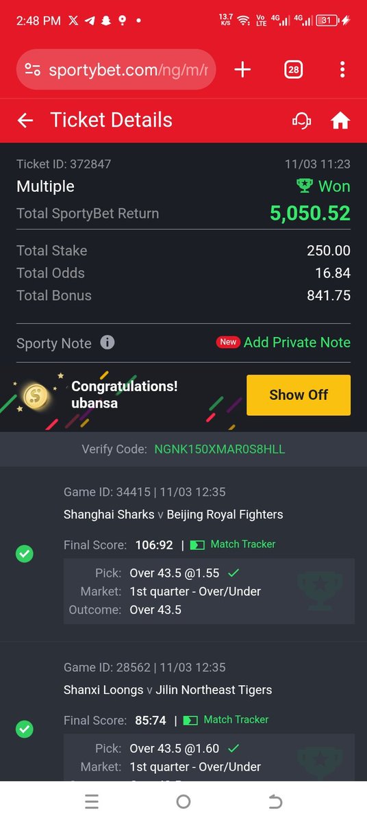 UbongAnsa1's tweet photo. @shandave4luv Thank you Winning for the first time https://t.co/3B9kzh8IEt