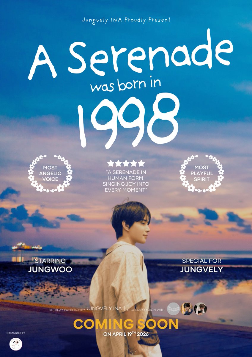 ✦ 𝑨 𝑺𝒆𝒓𝒆𝒏𝒂𝒅𝒆 𝑾𝒂𝒔 𝑩𝒐𝒓𝒏 𝒊𝒏 1998 ✦

We warmly invite you to

𝑲𝑰𝑴 𝑱𝑼𝑵𝑮𝑾𝑶𝑶
Special Exhibition
in Jakarta

prepared with gentle hearts
to celebrate the day
that brought him to us

Presented by <a href="/JungvelyINA/">FOR JUNGWOO PROJECT</a>

In collaboration with
<a href="/purplesweeet/">𝓟𝓾𝓻𝓹𝓵𝓮𝓢𝔀𝓮𝓮𝓽</a> ·