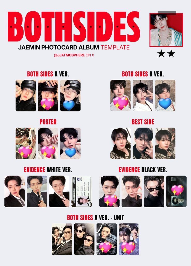 j_t_kv's tweet photo. NCT JNJM BOTHSIDES ジェノ ジェミン 特典 トレカ 交換

【譲】　1、2枚目

【求】　3枚目 (💖以外、🩵優先)
※ユニットトレカは同種交換、その他異種検討

郵送にて交換希望
お心当たりのある方リプライ、DMまでお願いいたします🙇🏻‍���️ https://t.co/hGCZ7dThr3