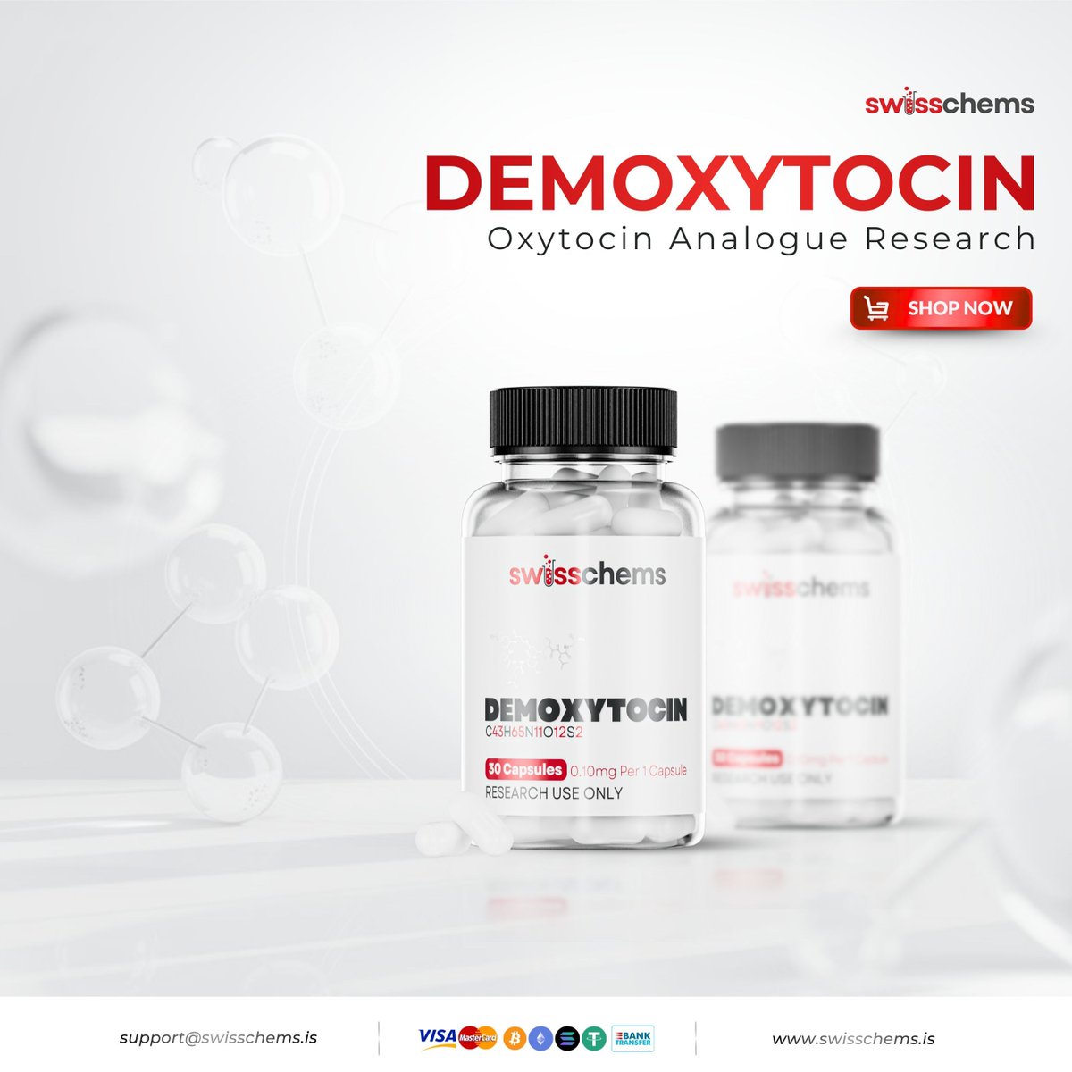 🧪 Demoxytocin (0.10 mg)

A synthetic oxytocin analogue investigated for receptor-mediated peptide signalling research.

✔️ Oxytocin receptor pathway research
✔️ Studied in neuroendocrine signalling models
✔️ Research-grade capsule format

Available here
👉